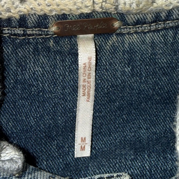 Free People Denim Jacket with Gray Accents - Picture 3 of 4